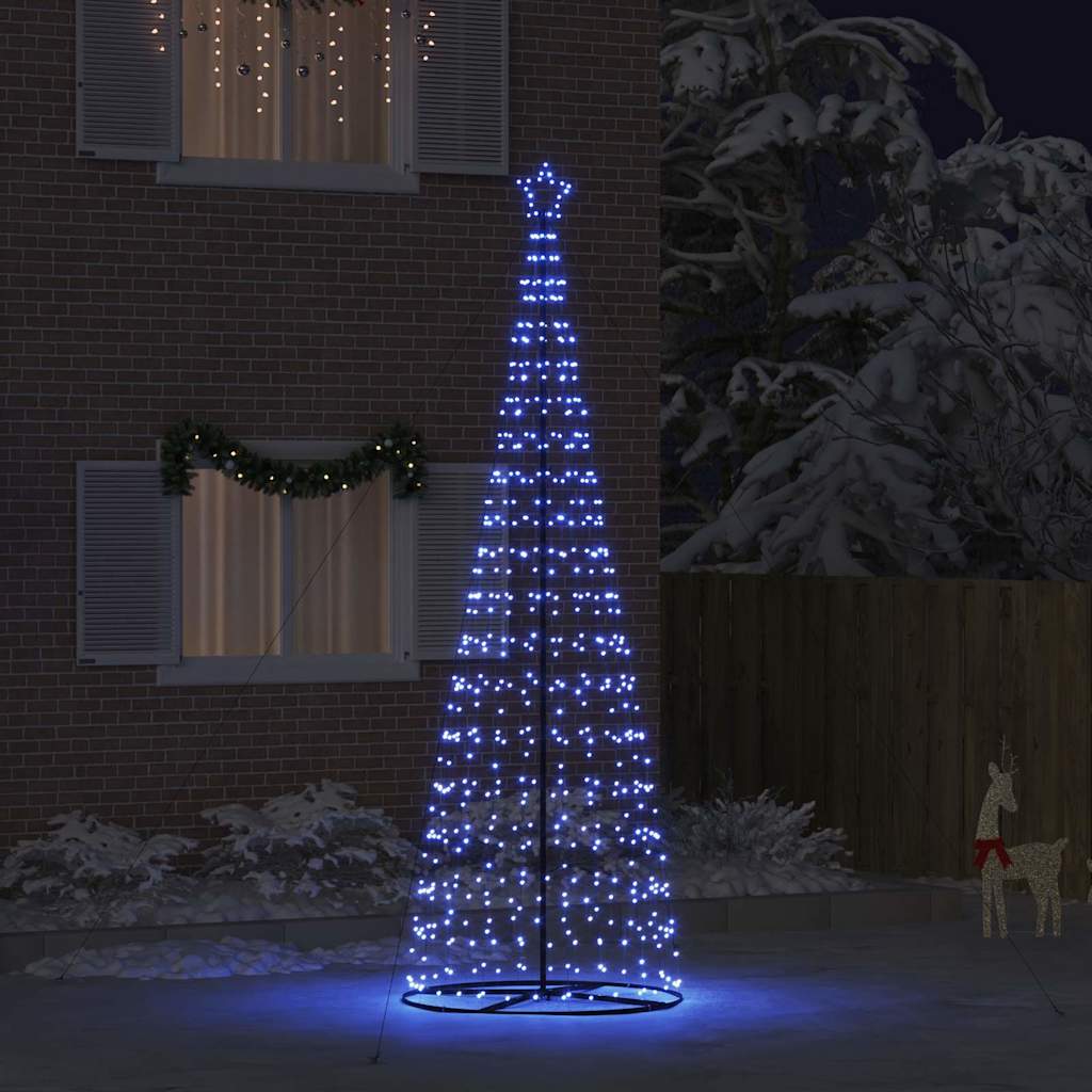 Vidaxl led kerstboom ekenas 400 cm 800 led's blauw staal blauw