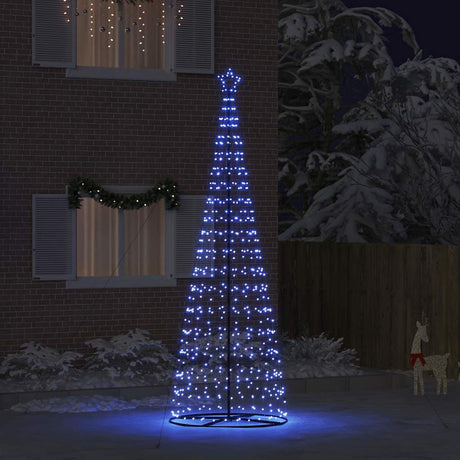 Vidaxl led kerstboom ekenas 400 cm 800 led's blauw staal blauw