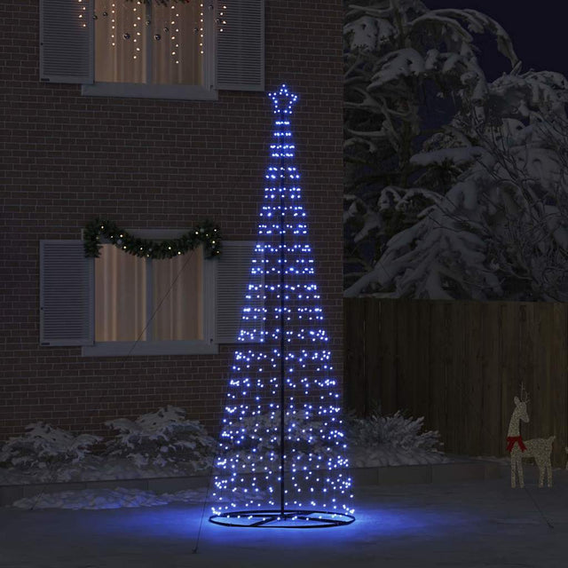 Vidaxl led kerstboom ekenas 400 cm 800 led's blauw staal blauw