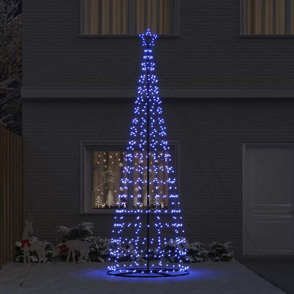 Vidaxl led kerstboom ekenas 400 cm 800 led's blauw staal blauw