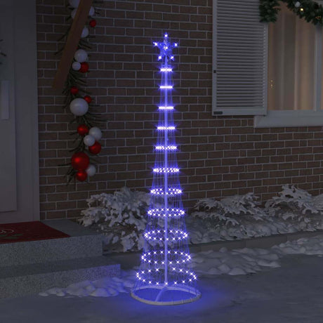 Vidaxl led kerstboom blauw 51 x 51 x 190 cm metaal