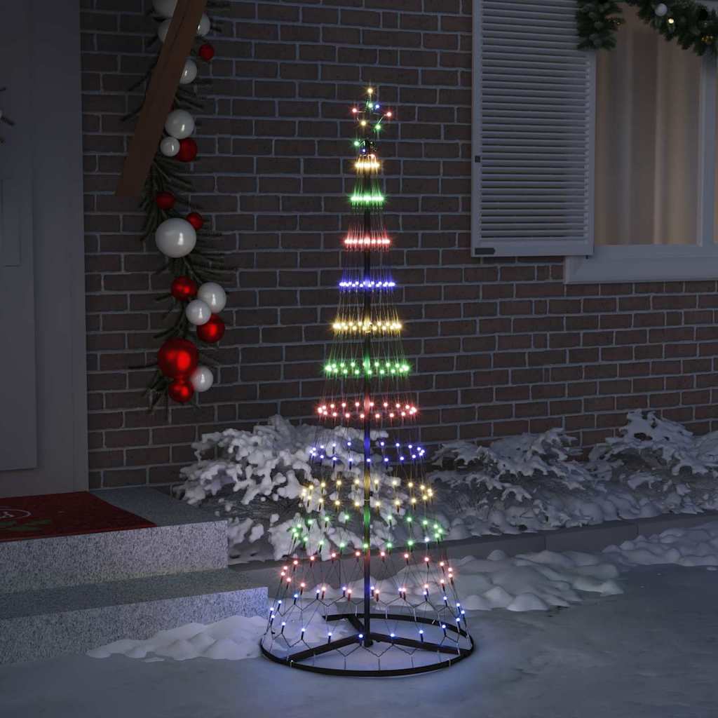 Vidaxl led kerstboom multikleur 184.5 cm metaal