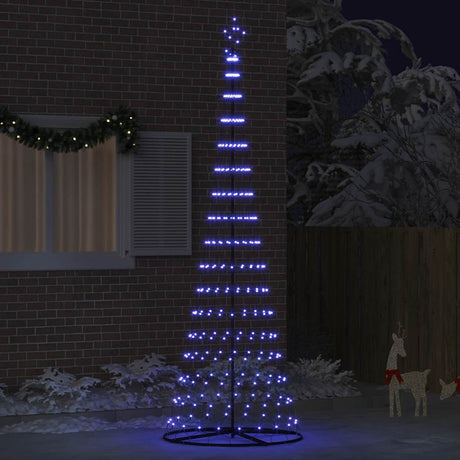 Vidaxl led kerstboom blauw 302,5 cm metaal