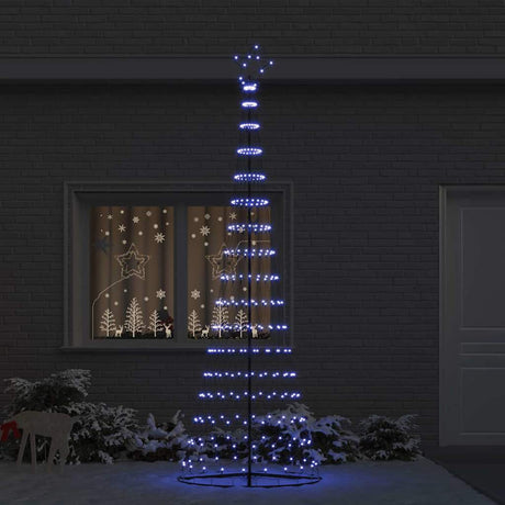 Vidaxl led kerstboom blauw 302,5 cm metaal