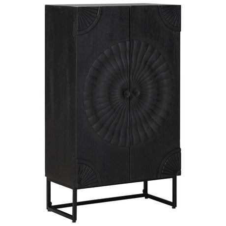 Vidaxl hoge kast zwart 55 x 30 x 95 cm
