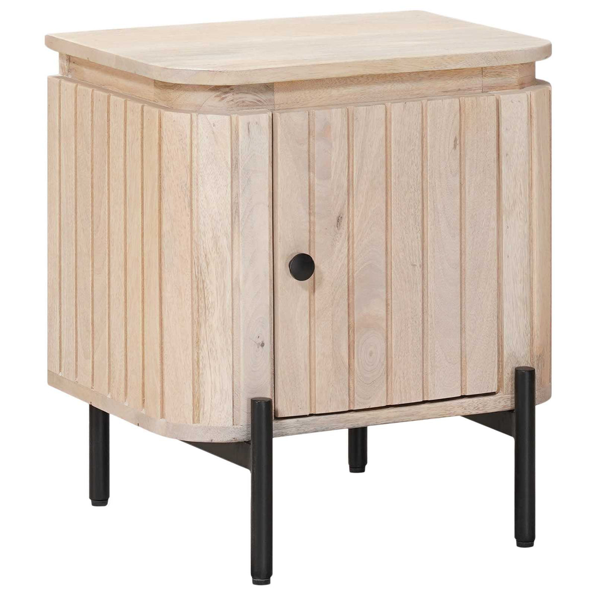 Vidaxl handgemaakt nachtkastje wit 40 x 30 x 45 cm massief mango hout