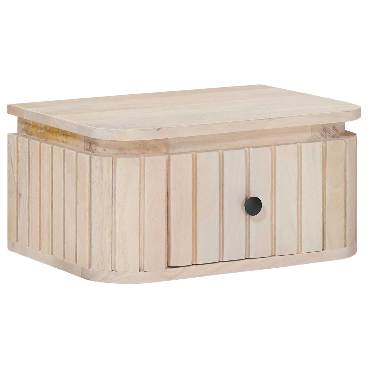 Vidaxl handgemaakt nachtkastje wit 40 x 30 x 20 cm massief mango hout