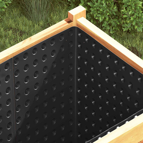 Vidaxl gewelfde drainageplaat zwart 0,5 x 20 m hdpe