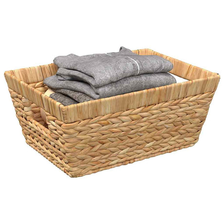 Vidaxl opslagmanden 2 st waterhyacint 38 x 28 x 15 cm naturel