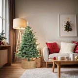 Vidaxl kerstboomkraag rond bruin 60 x 60 x 22 cm waterhyacint