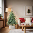 Vidaxl kerstboomkraag rond wit 75 x 75 x 25 cm waterhyacint