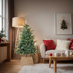 Vidaxl kerstboomkraag vierkant bruin 60 x 60 x 28 cm waterhyacint