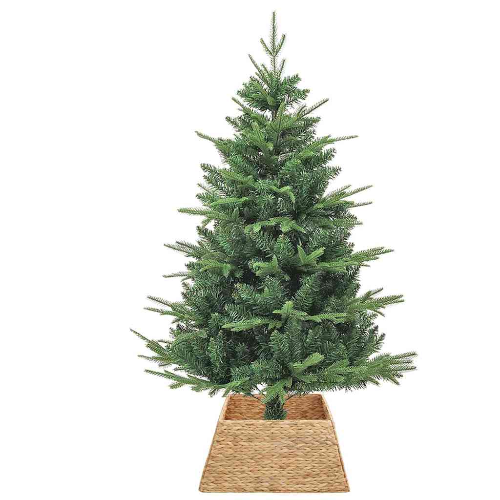 Vidaxl kerstboomkraag vierkant bruin 60 x 60 x 28 cm waterhyacint