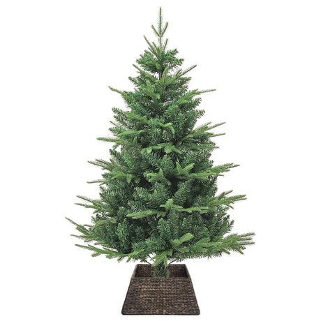 Vidaxl kerstboomkraag vierkant zwart 50 x 50 x 25 cm waterhyacint