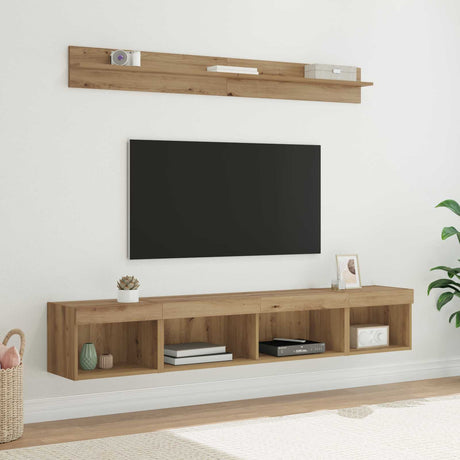 Vidaxl tv wandkast set 5 st artisan eiken bewerkt hout