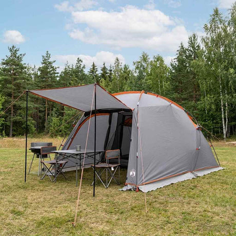 Vidaxl tunneltent grijs en oranje 361 x 235 x 147 cm
