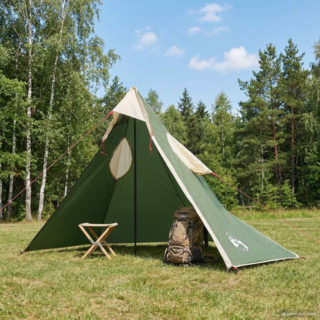 Vidaxl 2-in-1 regen poncho met kap groen 262 x 126 x 130 cm