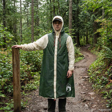 Vidaxl 2-in-1 regen poncho met kap 262 x 126 x 130 cm groen