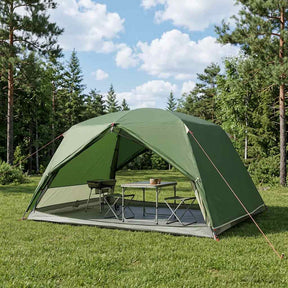 Vidaxl backpacking tent 4-persoons groen 185t polyester met pu coating