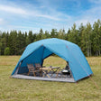 Vidaxl backpacking tent 4-persoons blauw 185t polyester met pu coating
