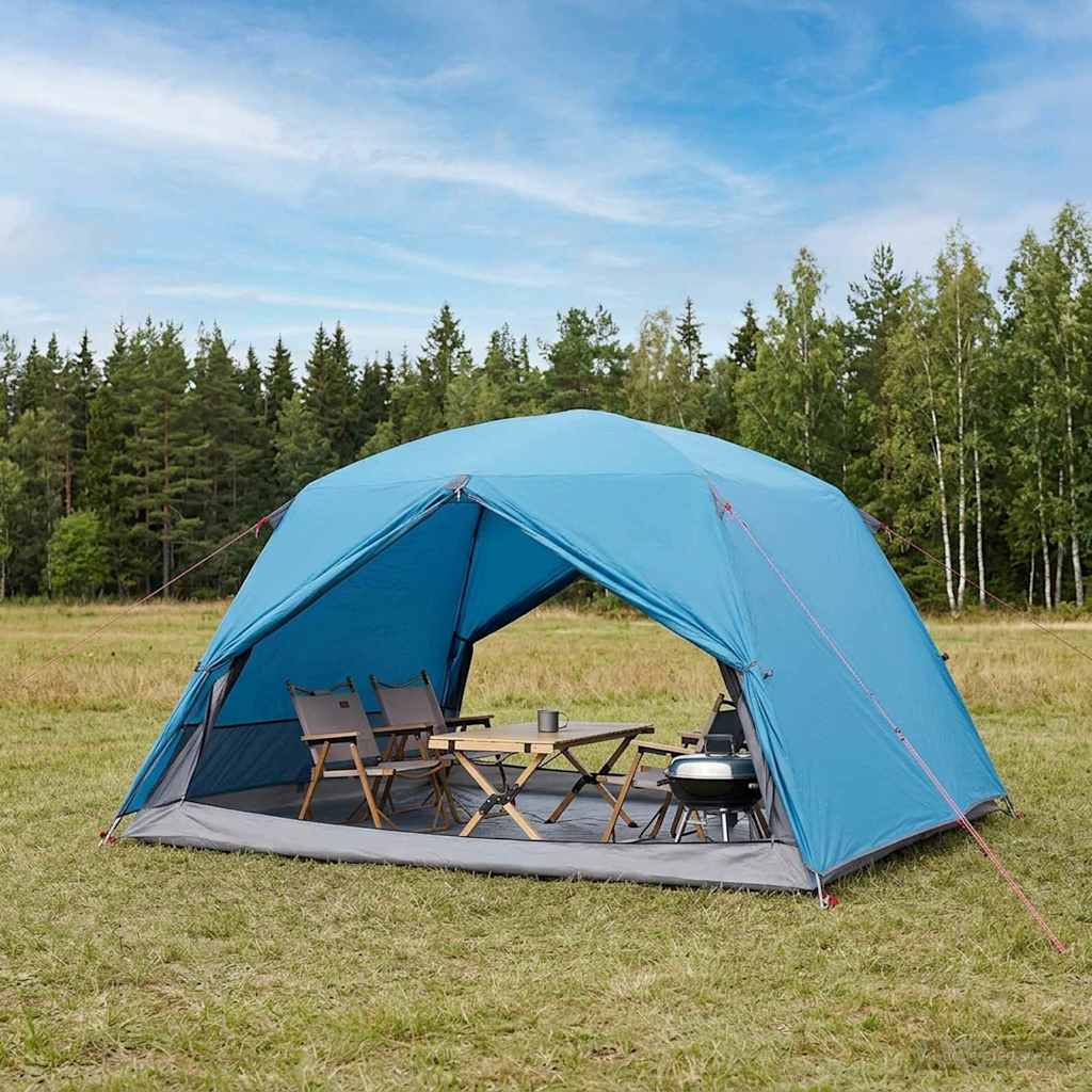 Vidaxl backpacking tent 4-persoons blauw 185t polyester met pu coating