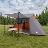 Vidaxl tunneltent grijs en oranje 475 x 220 x 192 cm