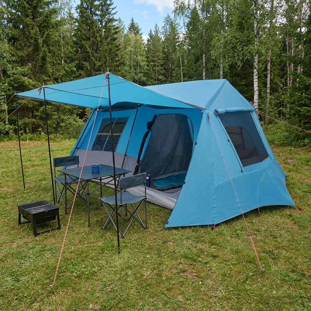 Vidaxl tunneltent blauw 400 x 278 x 182 cm