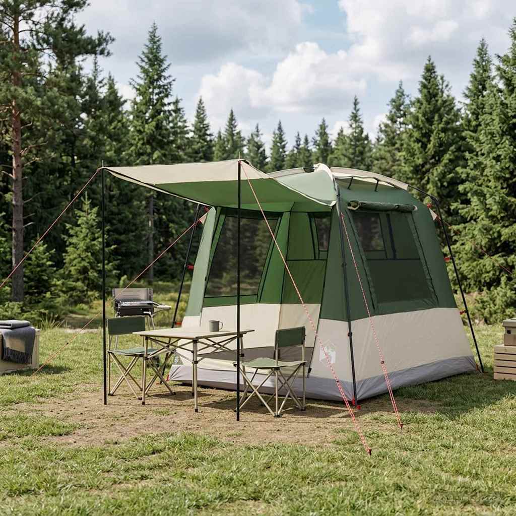 Vidaxl partytent 4-persoons groen 185t polyester met pu coating