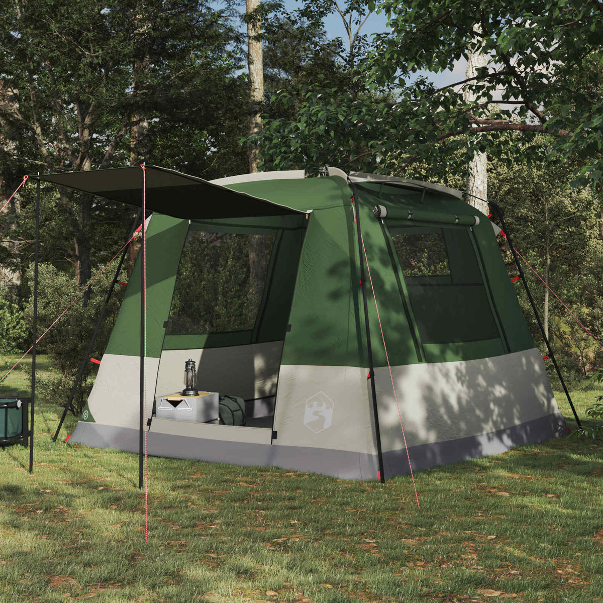 Vidaxl partytent 10-persoons groen 185t polyester met pu coating
