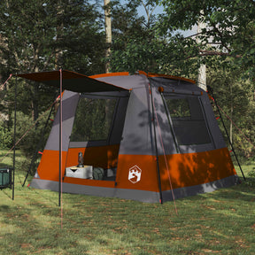 Vidaxl partytent 10-persoons grijs en oranje