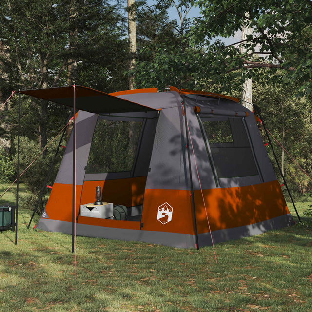 Vidaxl partytent 10-persoons grijs en oranje