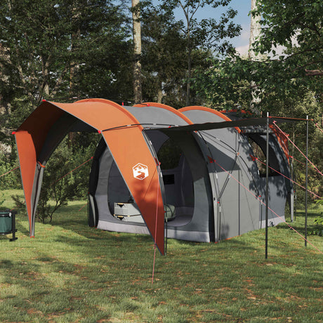 Vidaxl tunneltent 4-persoons grijs en oranje