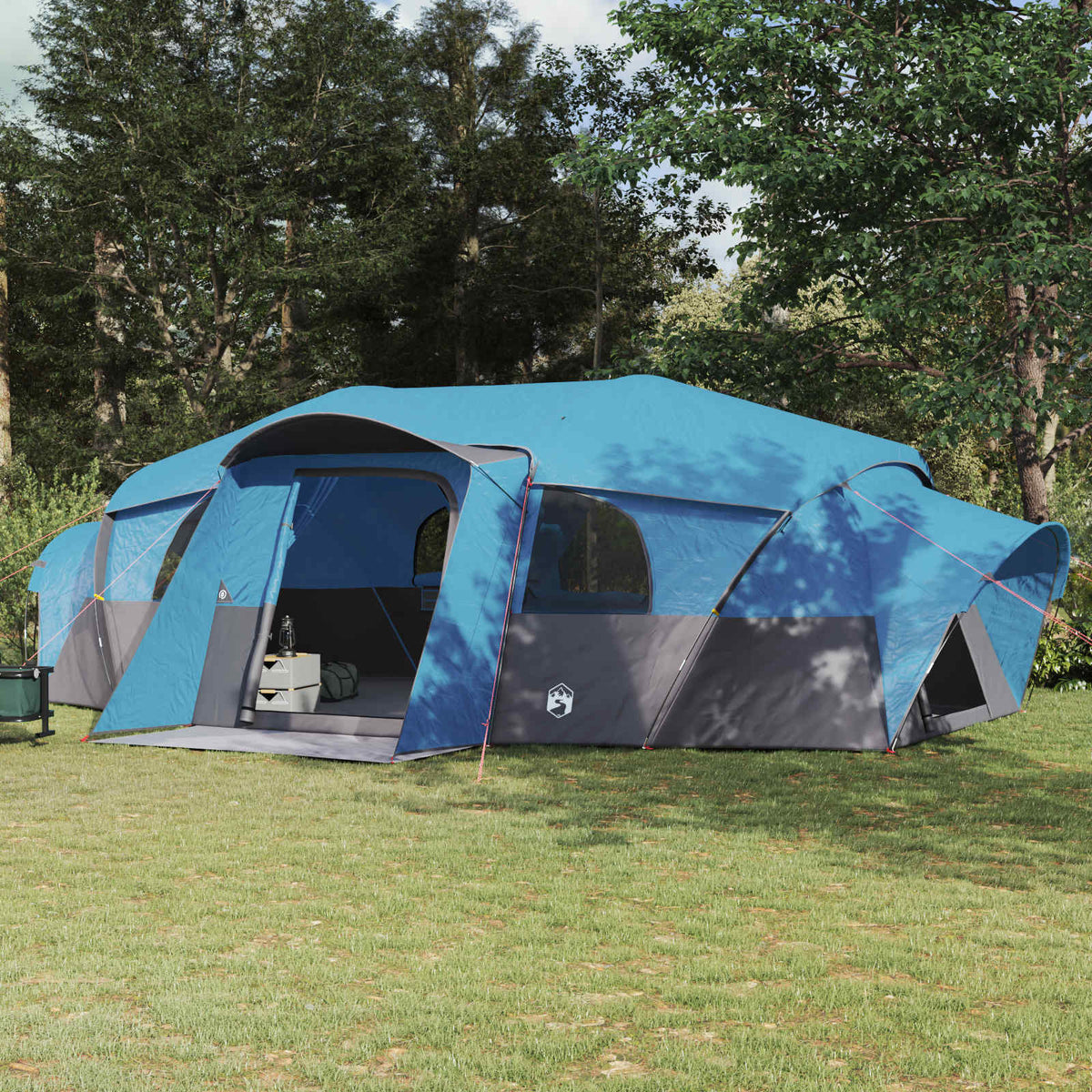 Vidaxl gezinstent met regenzeil waterdicht 18-persoons blauw