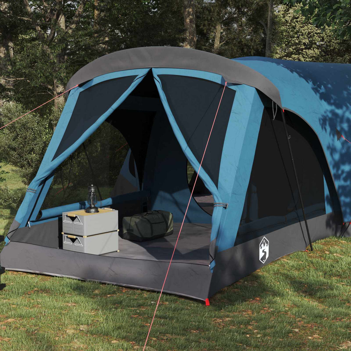 Vidaxl gezinstent 14-persoons blauw 185t polyester met pu coating