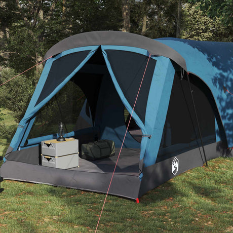 Vidaxl gezinstent 14-persoons blauw 185t polyester met pu coating