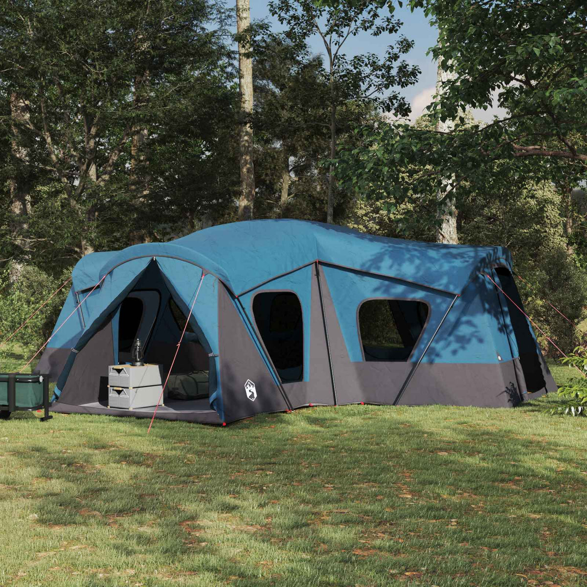 Vidaxl gezinstent 14-persoons blauw 185t polyester met pu coating