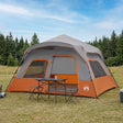 Vidaxl directe tent grijs en oranje 340 x 280 x 190 cm