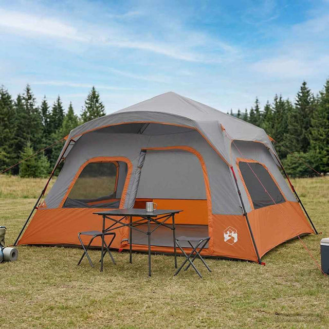 Vidaxl directe tent grijs en oranje 340 x 280 x 190 cm
