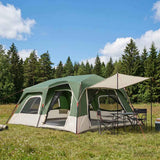 Vidaxl directe tent 10-persoons groen 185t polyester met pu coating