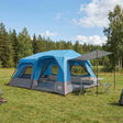 Vidaxl directe tent 10-persoons blauw 185t polyester met pu coating