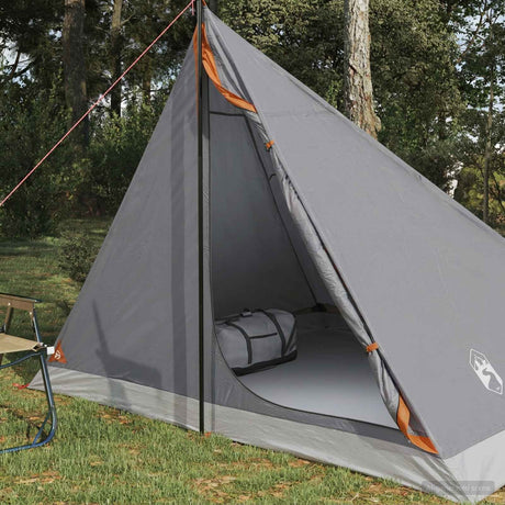 Vidaxl backpacking tent 4-persoons grijs en oranje