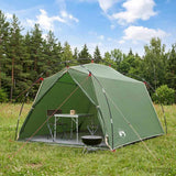 Vidaxl tunneltent 2-persoons groen 185t polyester met pu coating