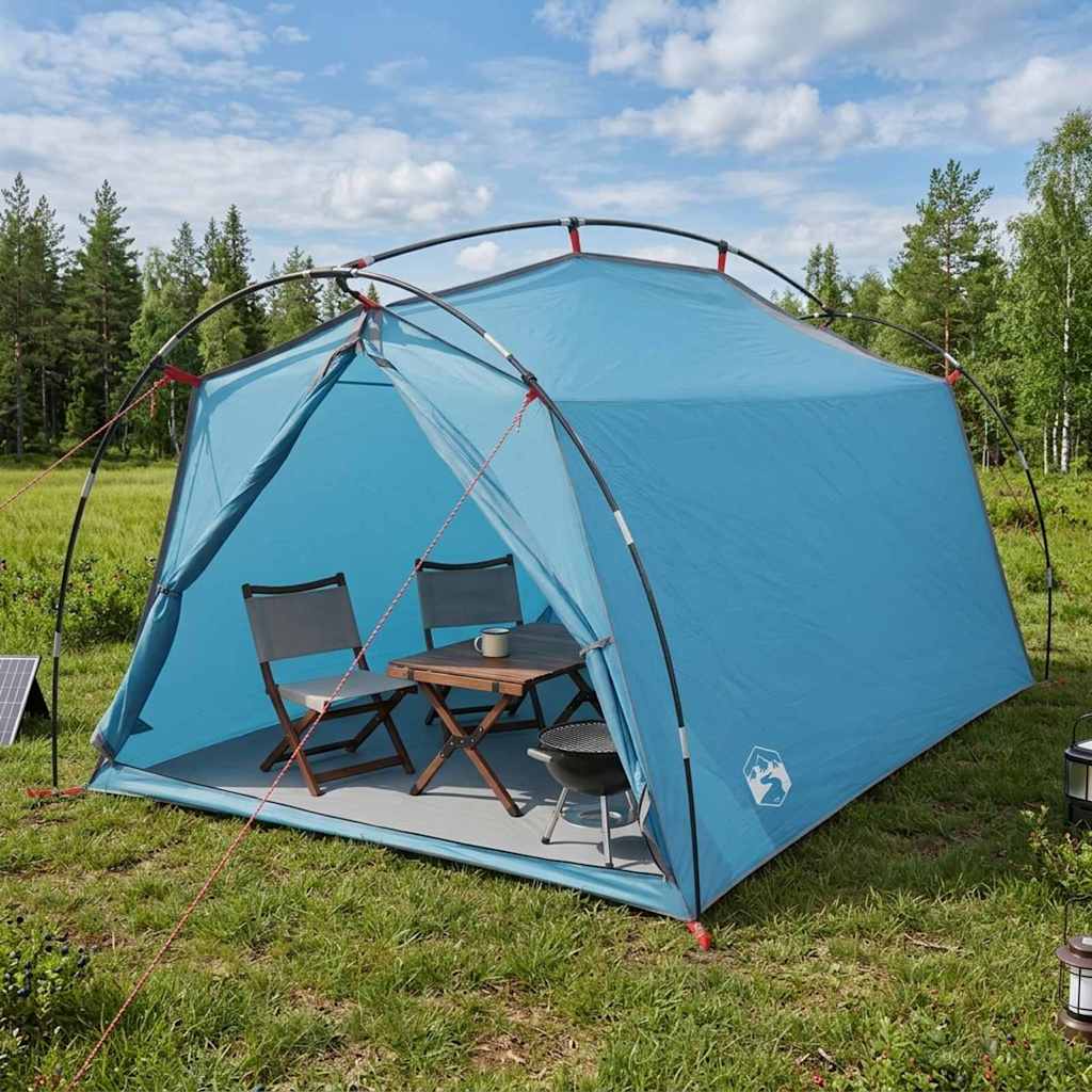 Vidaxl tunneltent 2-persoons blauw 185t polyester met pu coating
