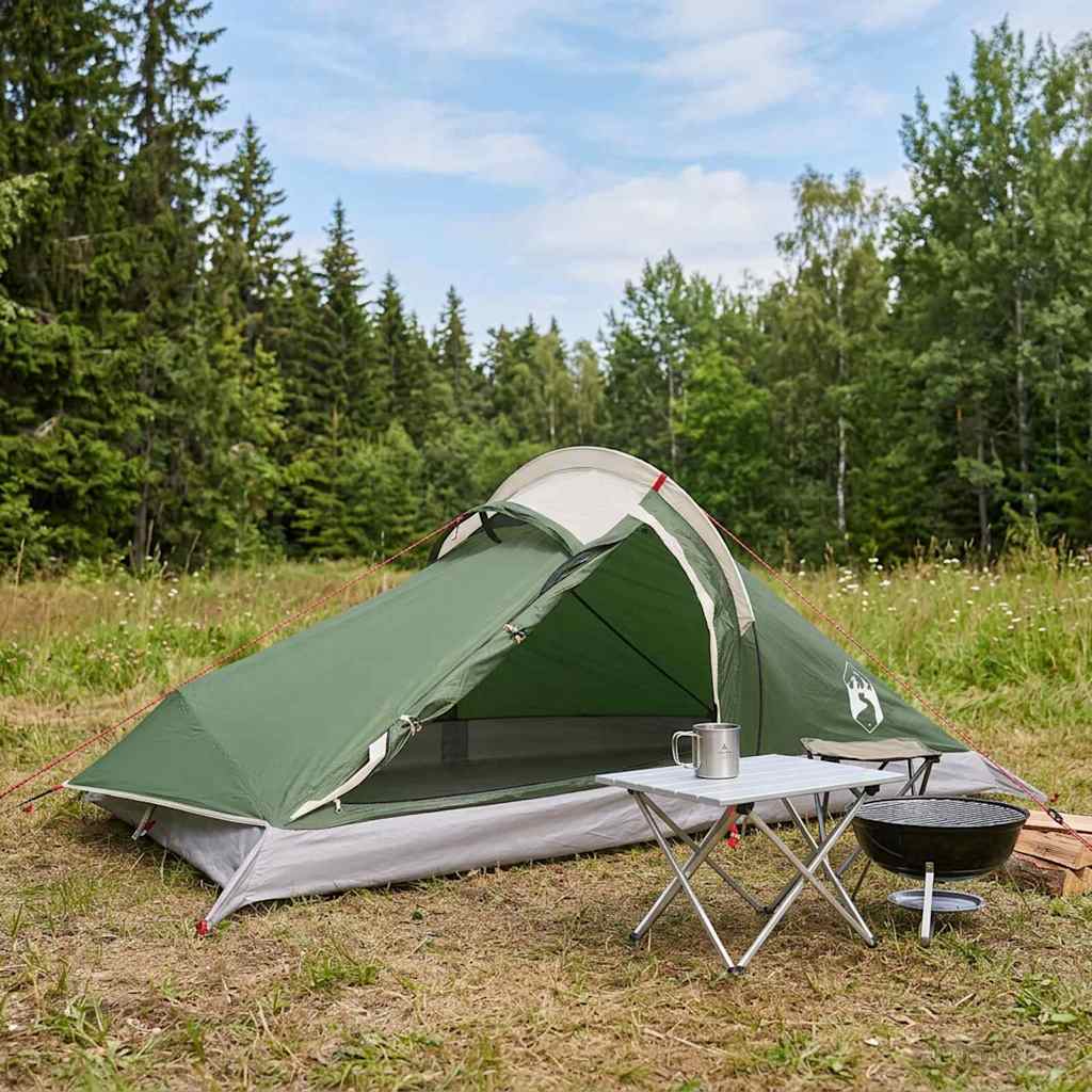 Vidaxl backpacking tent 2-persoons groen 185t polyester met pu coating