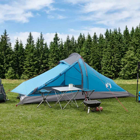Vidaxl backpacking tent 2-persoons blauw 185t polyester met pu coating