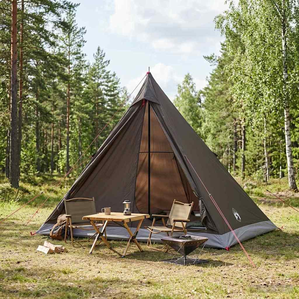 Vidaxl backpacking tent 2-persoons bruin en grijs