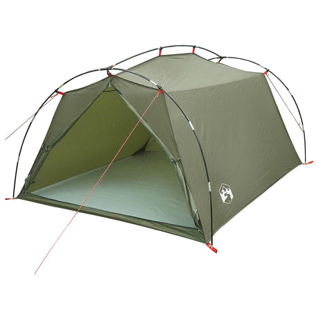 Vidaxl tunneltent 2-persoons olijfgroen 185t polyester met pu coating