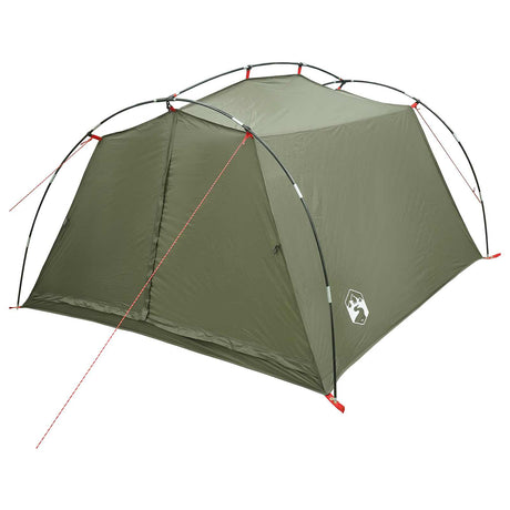 Vidaxl tunneltent 2-persoons olijfgroen 185t polyester met pu coating