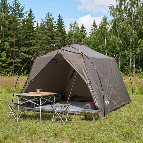 Vidaxl tunneltent 2-persoons bruin en grijs