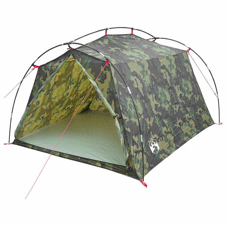 Vidaxl tunneltent 2-persoons camouflage 185t polyester met pu coating